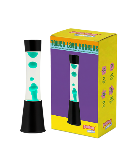 Lampe lave tower Turquoise - Pasteq