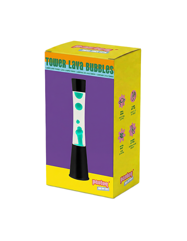 Lampe lave tower Turquoise - Pasteq