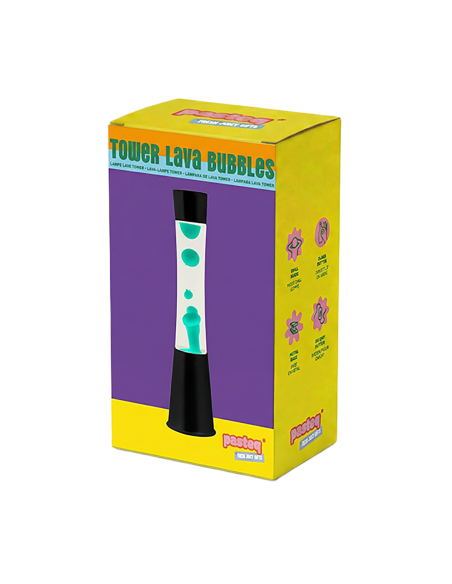 Lampe lave tower Turquoise - Pasteq