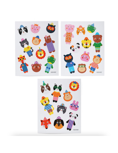 Stickers en relief Animaux - Kikkerland