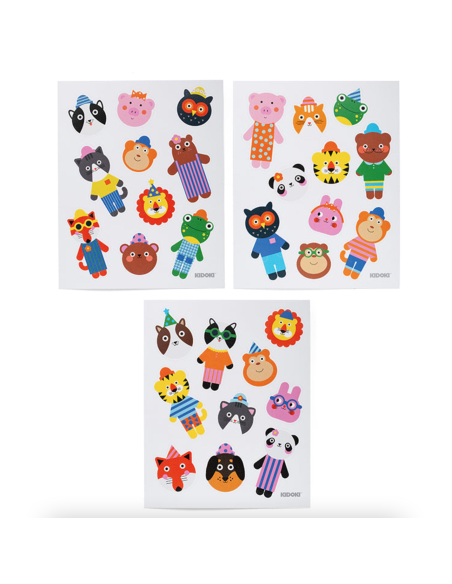 Stickers en relief Animaux - Kikkerland