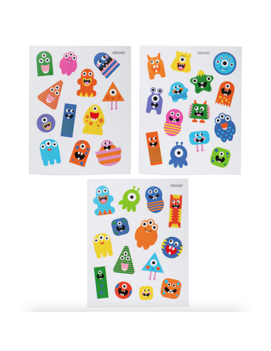 Stickers en relief Monstres - Kikkerland