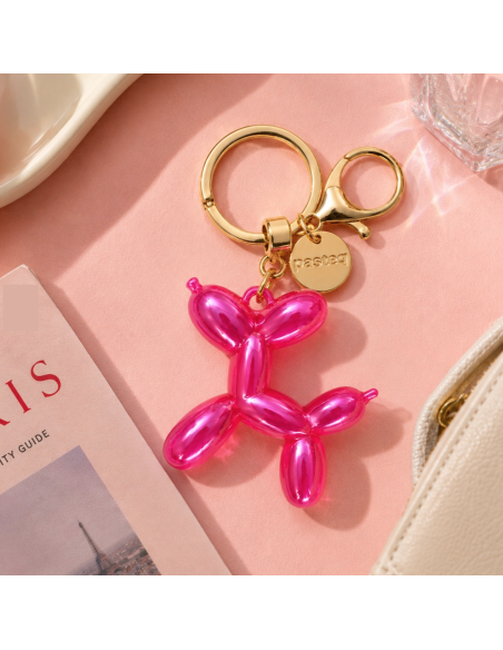 Charm sac Chien ballon rose bonbon - Pasteq