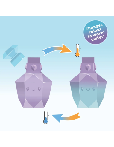 Flacon de potion qui change de couleur (bleu) -...