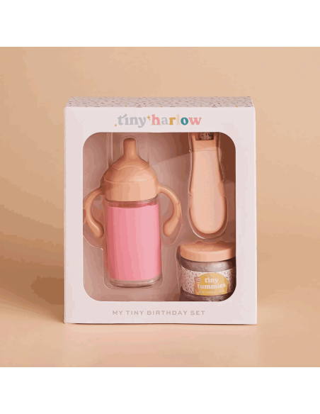 Coffret repas petit pot et biberon magique pour poupée Anniversaire - Tiny Harlow