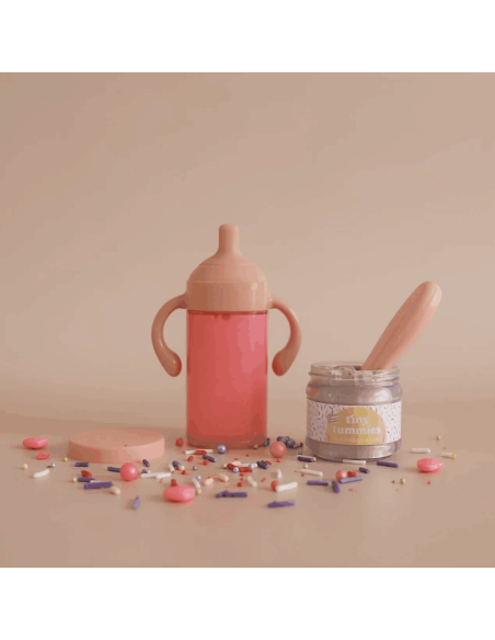 Coffret repas petit pot et biberon magique pour poupée Anniversaire - Tiny Harlow