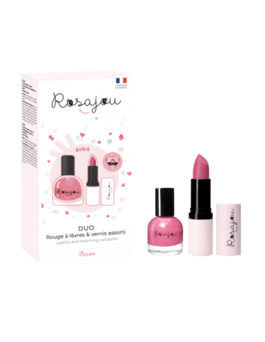 Duo vernis + rouge à lèvres Rubis - Rosajou