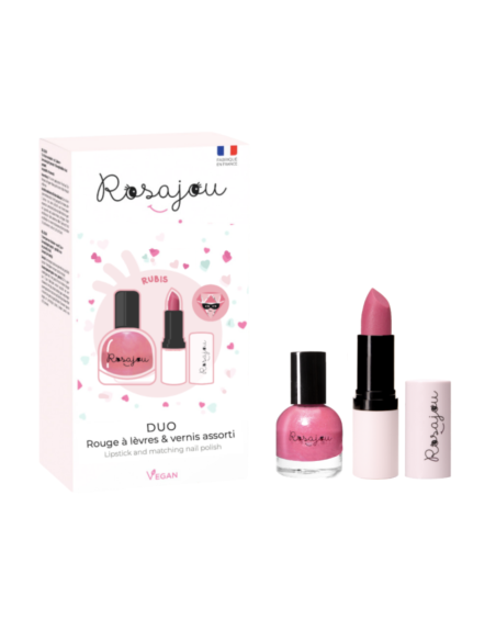 Duo vernis + rouge à lèvres Rubis - Rosajou