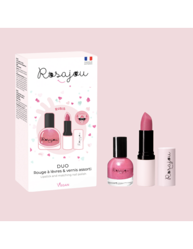 Duo vernis + rouge à lèvres Rubis - Rosajou