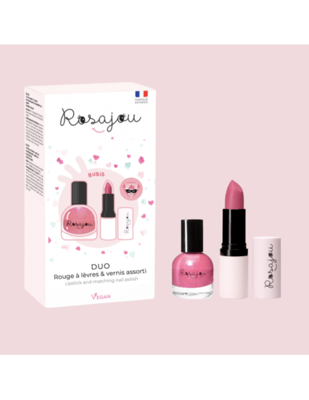 Duo vernis + rouge à lèvres Rubis - Rosajou