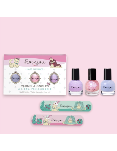 Trio de vernis à ongles pelliculables - Rosajou