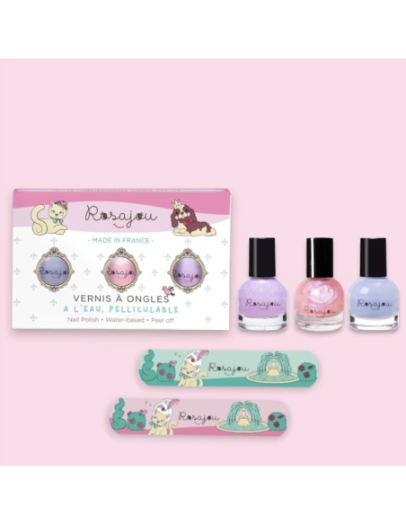 Trio de vernis à ongles pelliculables - Rosajou