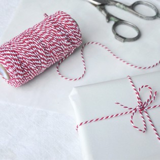 Ficelle bicolore rouge et blanc 2