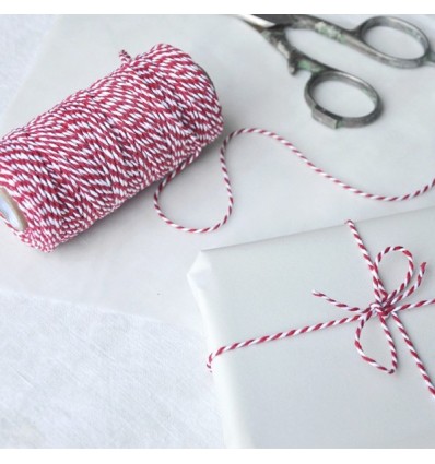 Ficelle bicolore rouge et blanc