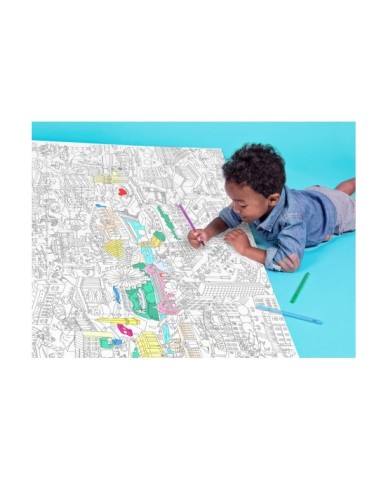 Poster Paris à colorier Omy