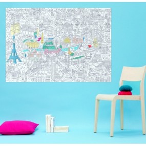 Poster Paris à colorier Omy 2