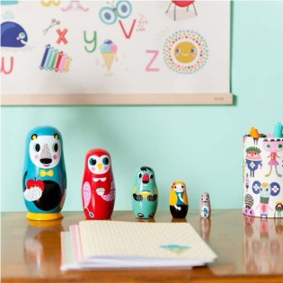 Gigognes animaux en bois Helen Dardik - Petit Monkey