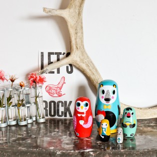 Gigognes animaux en bois Helen Dardik - Petit Monkey 2