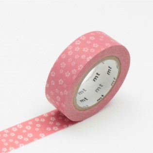 Masking tape vieux rose et fleurs