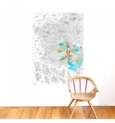 Grand Poster France à colorier Omy