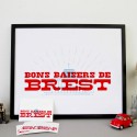 Affiche Bons baisers de Brest - Sérigraphie Le Marquis de Moon